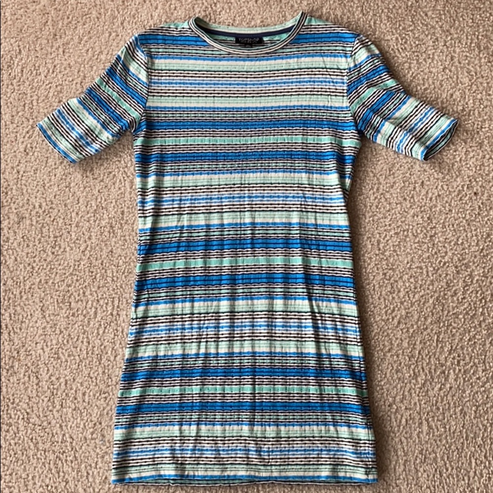 Topshop striped mini dress